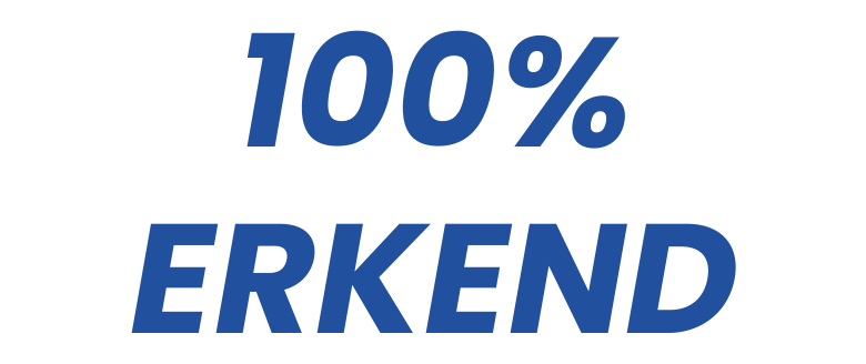 100% erkend